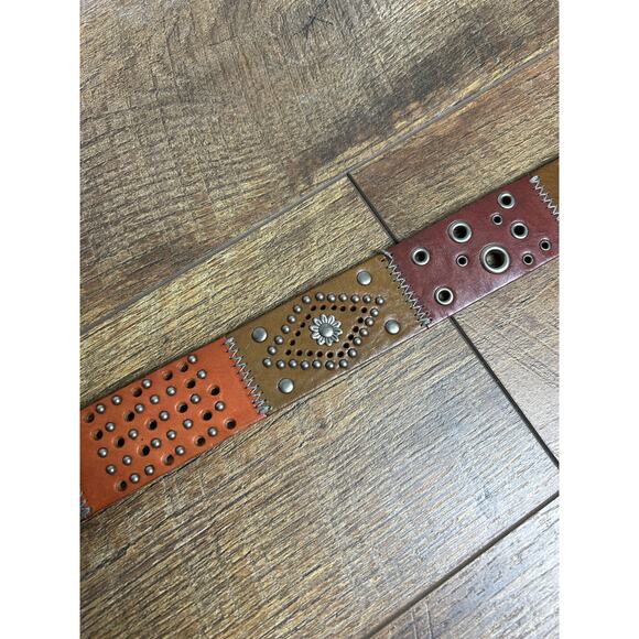 Western Belt Bundle Fossil Leather Belts Lot of 3 Cowboy Y2K Boho main image 7